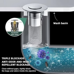 ClogSave™ – Universal Pop-Up Drain Filter & Stopper