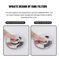 ClogSave™ – Universal Pop-Up Drain Filter & Stopper