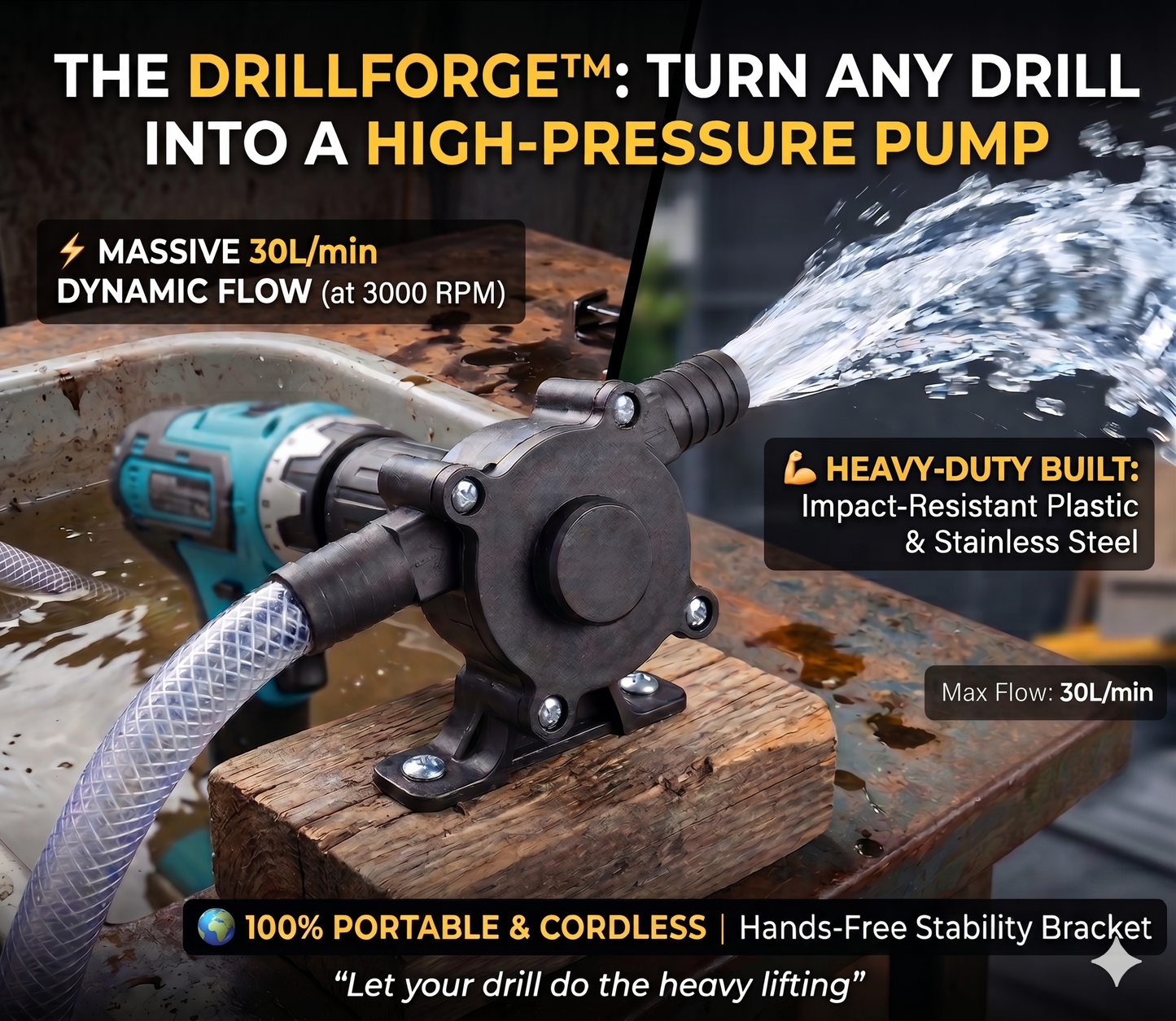 DrillForge™ – Universal High-Volume Fluid Pump