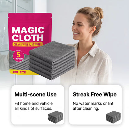 GlassNova™ – Reusable Nano-Microfiber Cleaning Cloths (5-Pack)